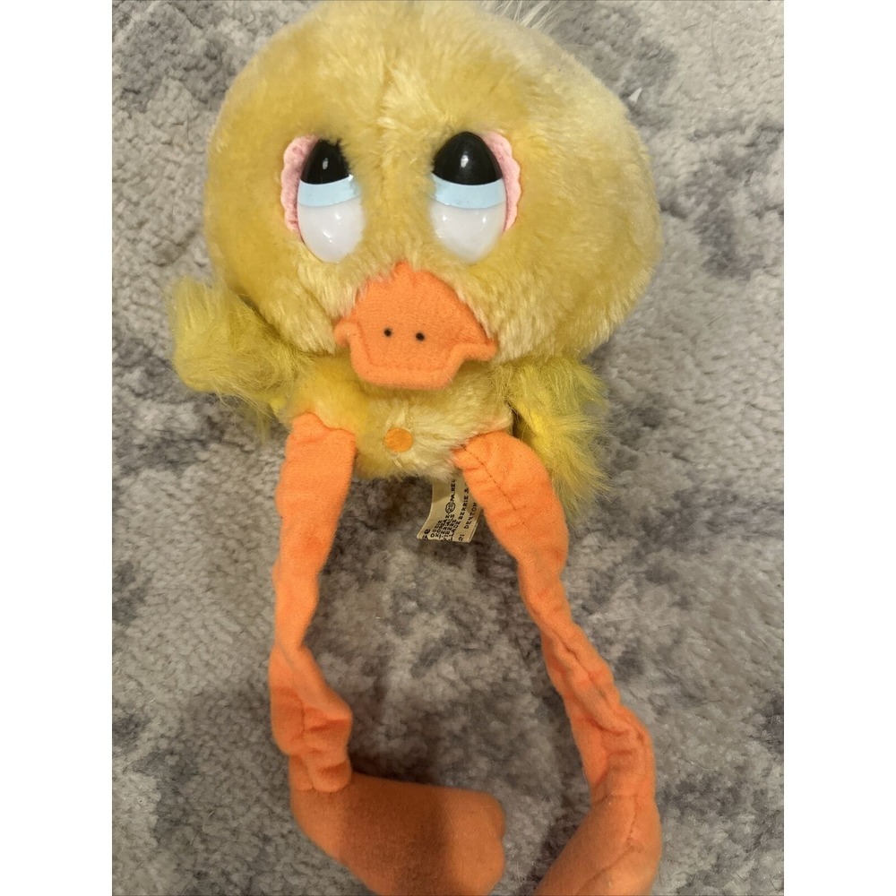 Applause Plush Denton Duck Plush Vintage 1983‎ Easter Yellow  Orange